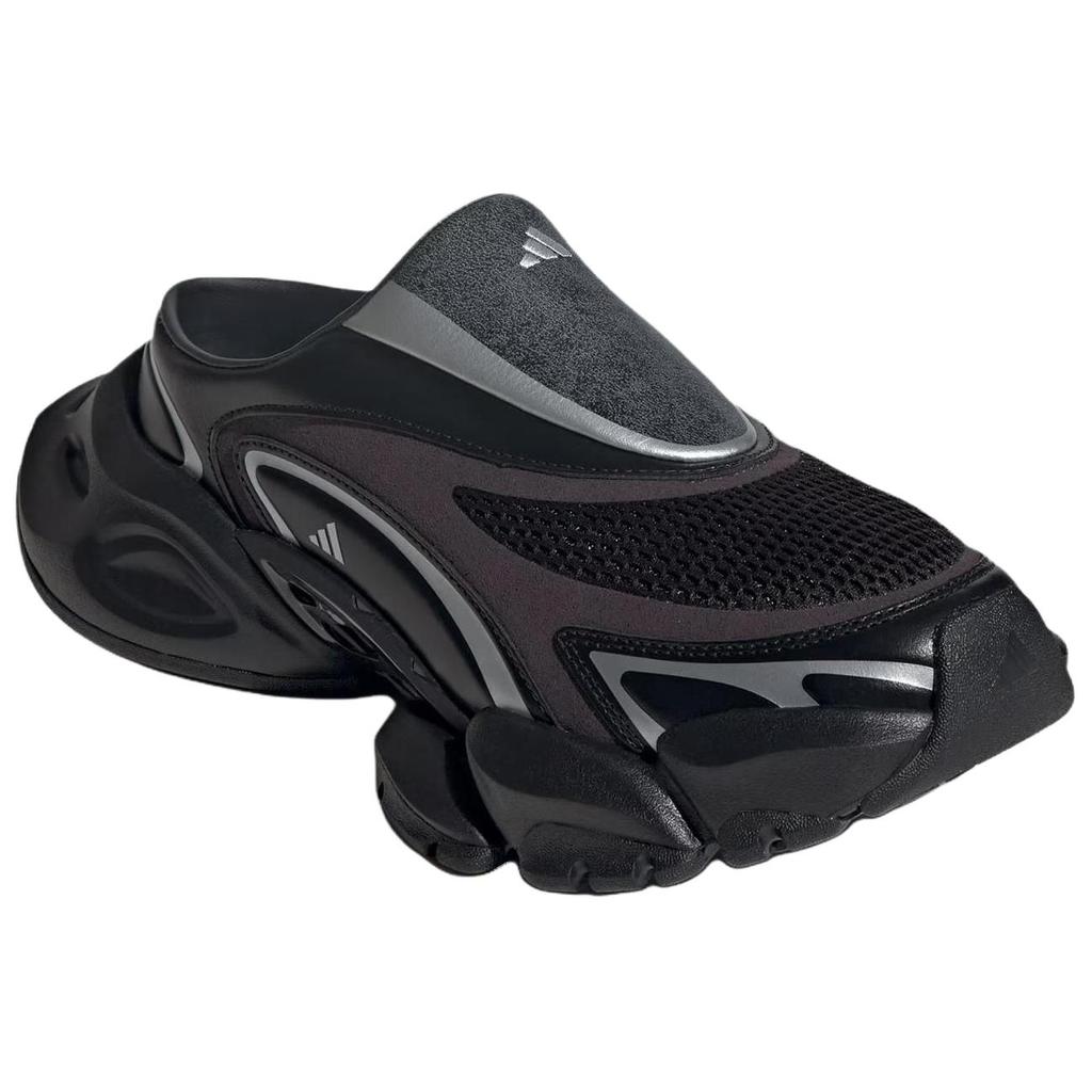 Adidas Xlg Runner Mule Comfortable Soft Casual Shoes Unisex Shoes Black Silver KJ9047