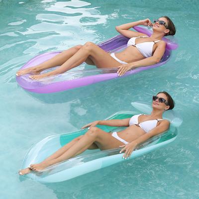 1 stuks Verloop Opblaasbaar Water Drijvend Bed Draagbare Comfortabele Lounge Stoel Hangmat voor Strand Zwembad Feest