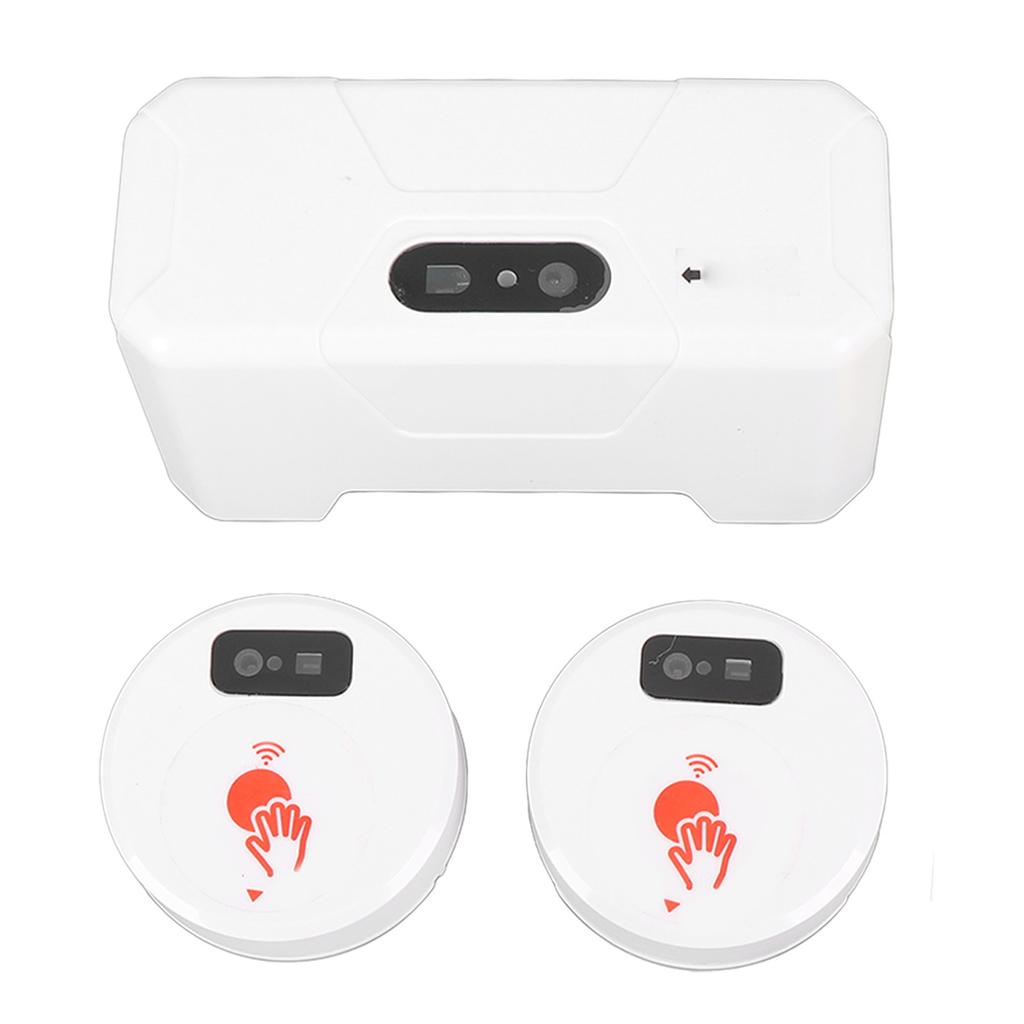 Electric Toilet Sensor Flush Kit with 2 Sensors 1800mAh Push Type Flush Automatic Touchless External