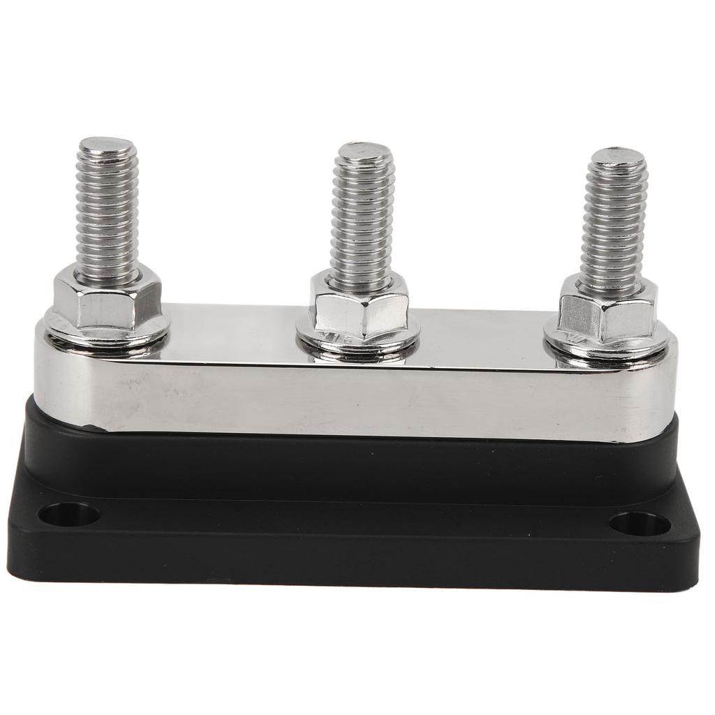 12‑48V 600A Power Distribution Block 3 Studs M10 Battery Junction Block Bus Bar for Car Trucks RVs Marine Boats