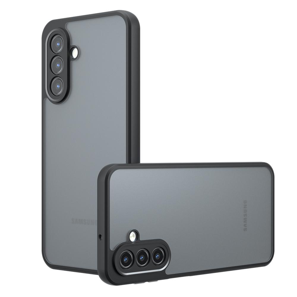 

For Samsung Galaxy A14 5G Case Skin-Touch TPU+PC Matte Phone Shell,Transparent Black A