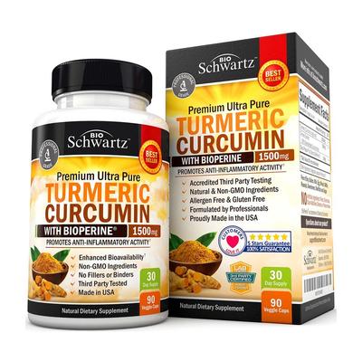 Premium Ultra Pure Turmeric Curcumin 1500 Mg, 90 Veggie Caps