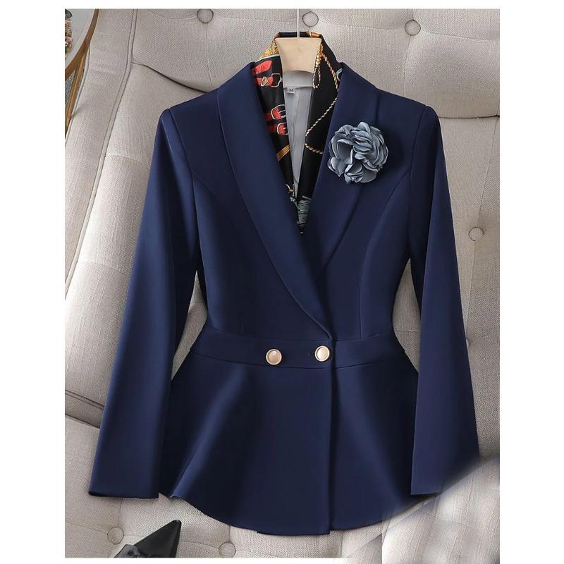Autumn Waist Slimming Jacket Blazer Pencil Pants Two Piece Set Elegant Women's Office Suit Set Outfits
