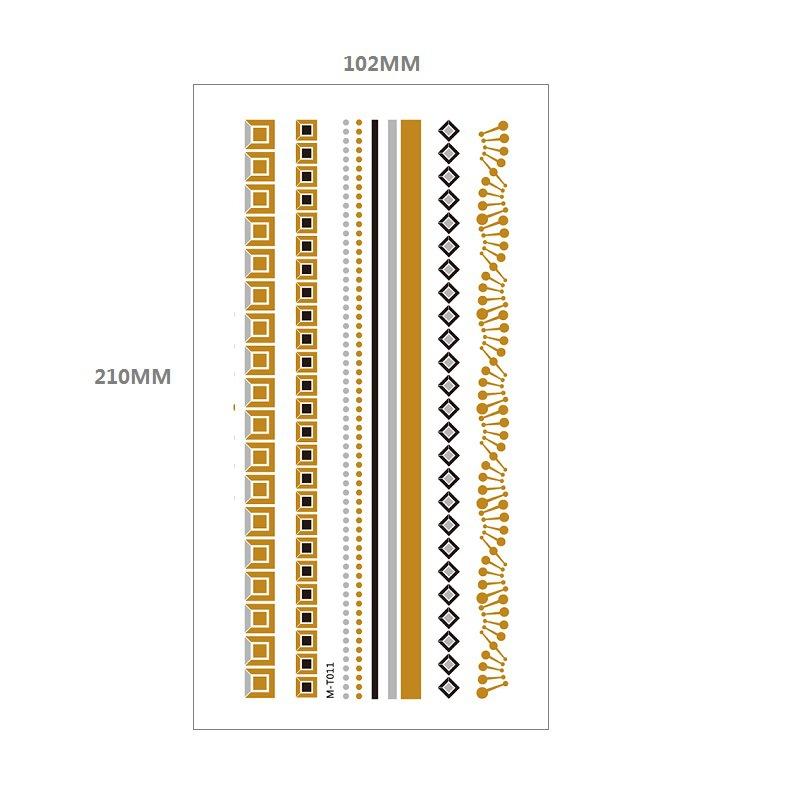 Bronzing Tattoo Sticker Water Transfer Mt Metal Waterproof Tattoo Sticker Party Party Amazon Wind Tattoo