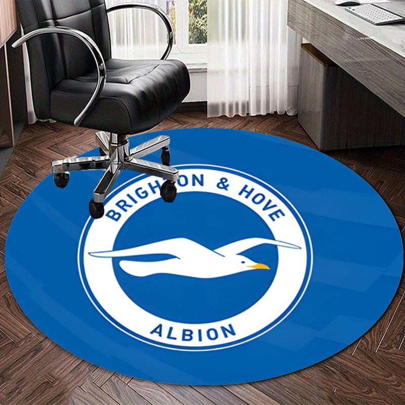 Personalized Brighton & Hove Albion F.C. Round Chair Office Rug - Perfect for Mat, Office Chair & More - Ideal Gift for Birthdays and Holidays