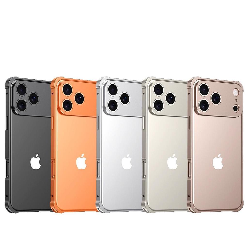 iPhone 17 Pro Max Clamshell Metal Frame Case with Heat Dissipation and Drop Protection