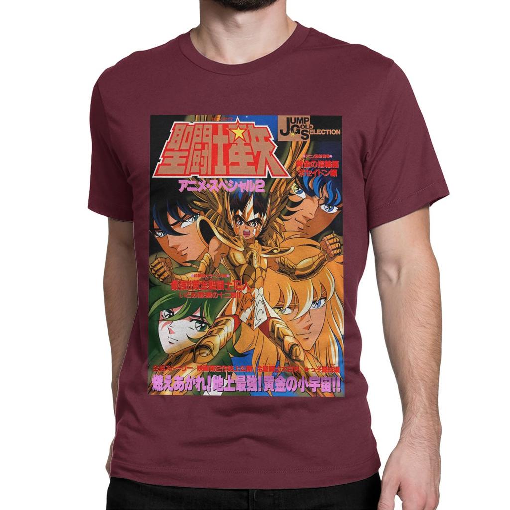 Men Women's Knights Of The Zodiac Anime T Shirt Saints Seiya 100% Cotton Clothing Short Sleeve Tee Shirt Plus Size T-Shirts