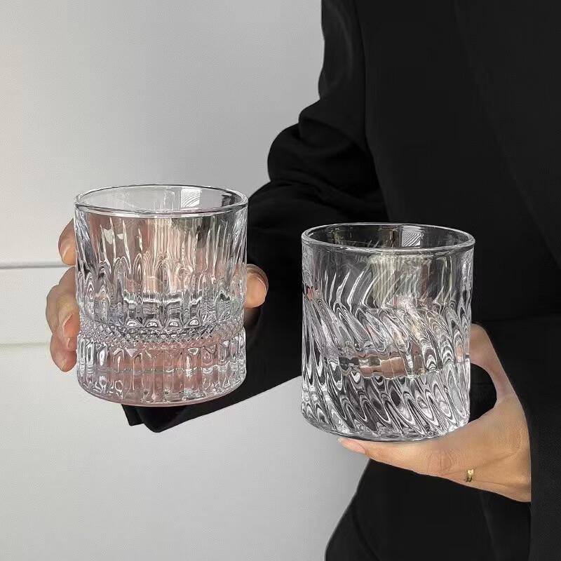 Thick-Bottom Crystal Whiskey Glasses