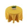 Japan Cotton Linen Round Table Cloth Nordic Printed White Yellow For Home Wedding Party Decoration