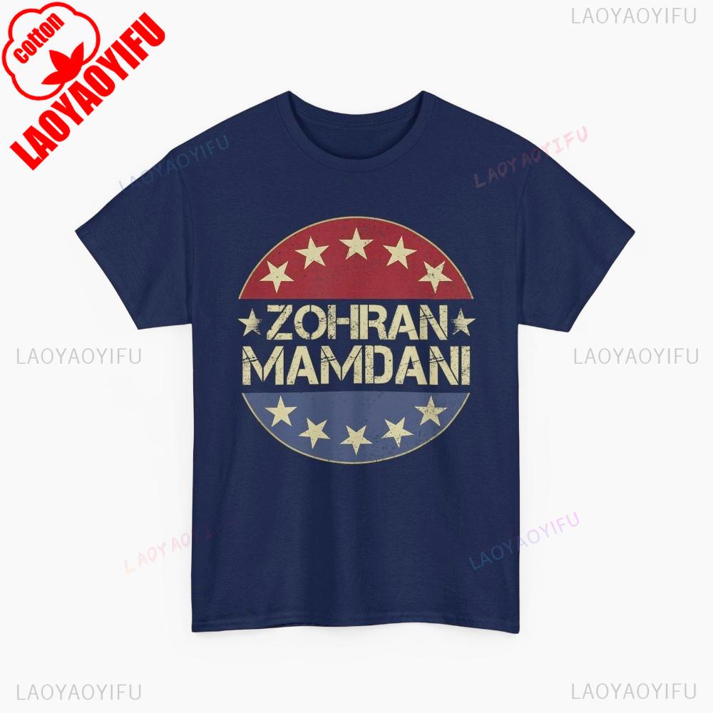 Zohran for NYC Mayor 2025 TShirt Support Zohran Mamdani TShirt Retro Design Unisex Streetwear Men Women Daily Life Cotton Tops