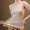 Thermal Tank Top for Women Fleece Lined Sleeveless Underwear Top with Built in Bra High Stretch Camisole Undershirt Soft Warm Base Layer