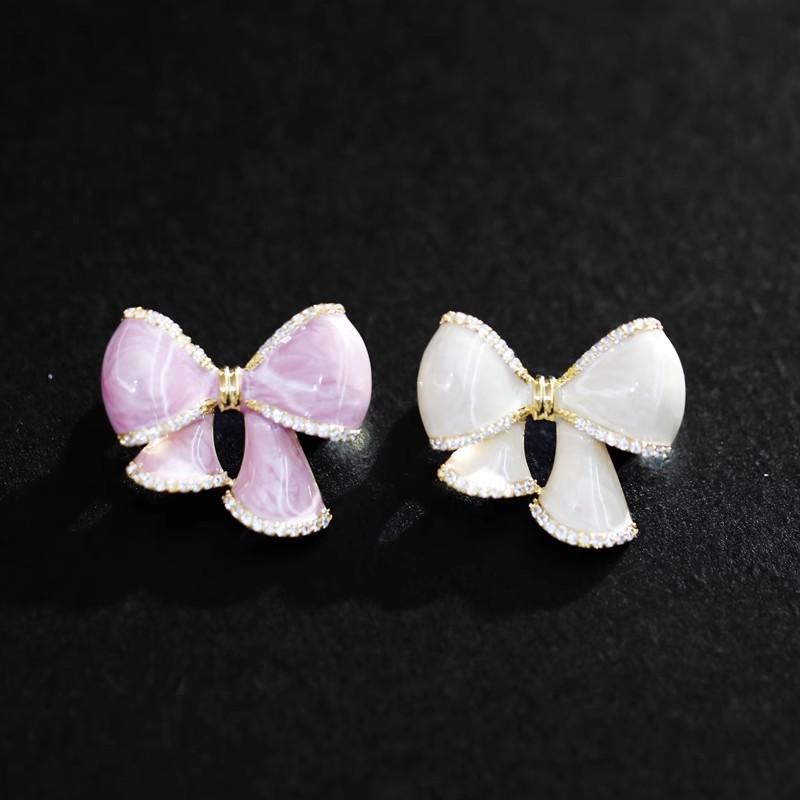 Japanische Niedliche Schleifenbrosche, Hochwertige Damen Exquisite Öltropfenbrosche, Lichtabweisende Ausschnittnadel, Anzug mit Accessoires