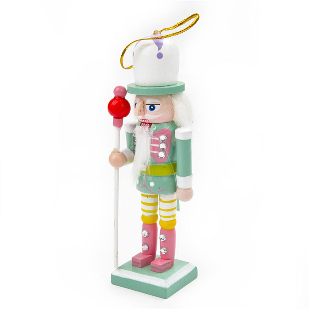 4Pcs Christmas Nutcrackers Wood Christmas Nutcracker Ornament Figure Gifts Xmas Wood Soldier Desktop Decoration GIfts for Family