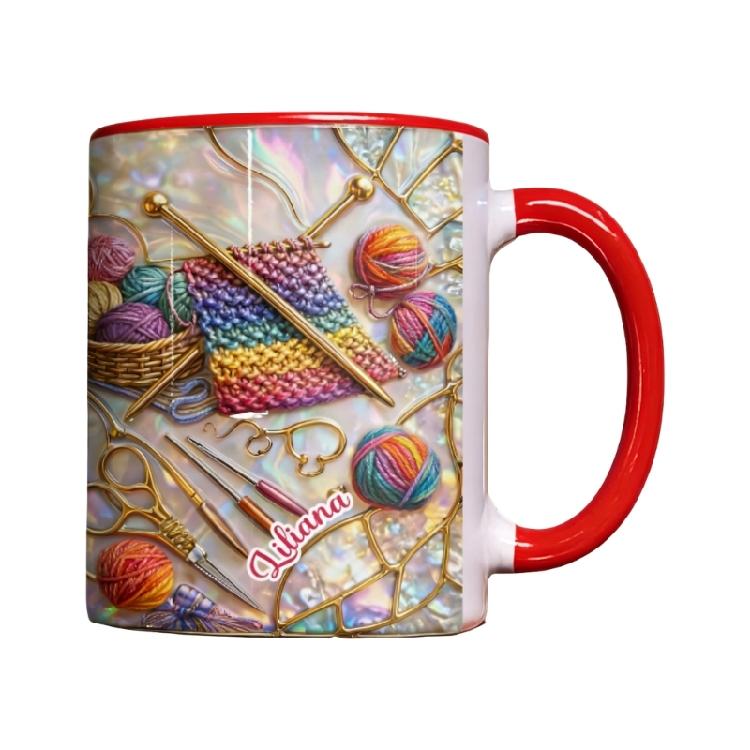 Unique Sewing Tool Printing Ceramic Mugs Sophisticated Drinkware For Craft Enthusiasts And Home Decors Collectors