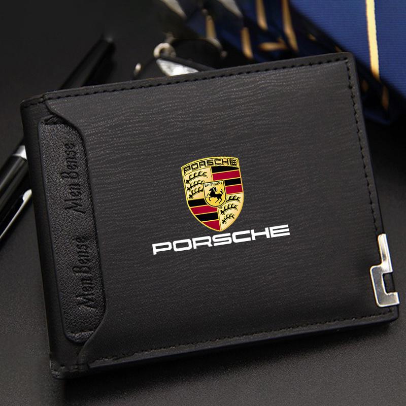 Führerschein-Organizer Kartenhalter für Versicherung Auto-Emblem Weiche Geldbörse Für Porsche 911 Cayenne 918 Pajun 718 Panamera Macan