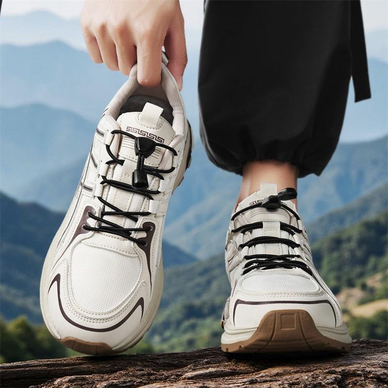 Four Seasons Trend Fashion Low-top Foot Hiking Shoes Contrast Colors Men's Outdoor Casual Sneakers Student Platform Shoes