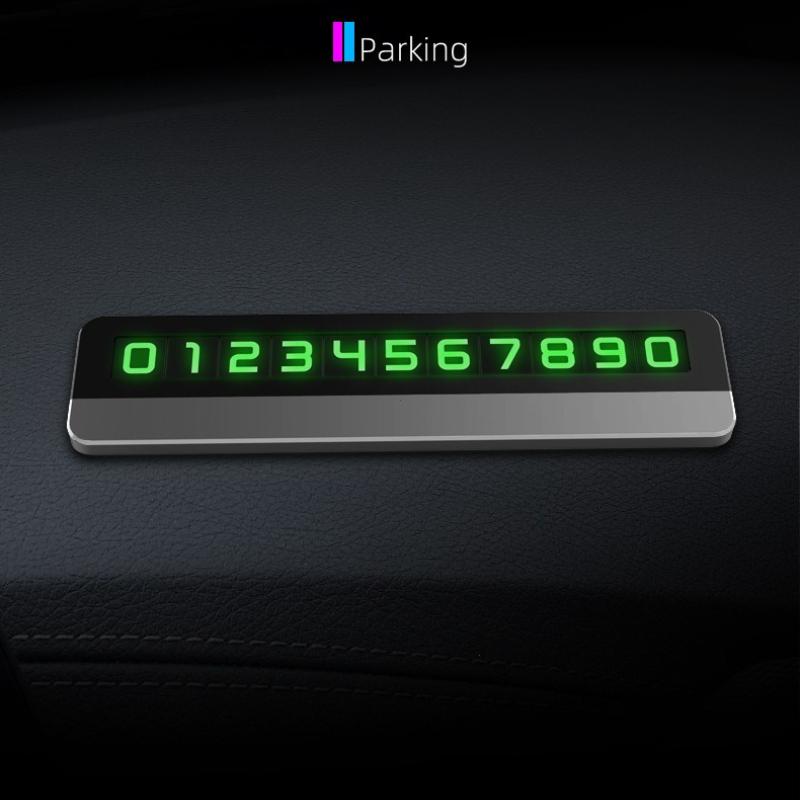 Nálepka se stylem auta Dočasná parkovací karta Kovová telefonní poznávací značka Světelná značka dočasného parkování Pohybující se poznávací značka auta