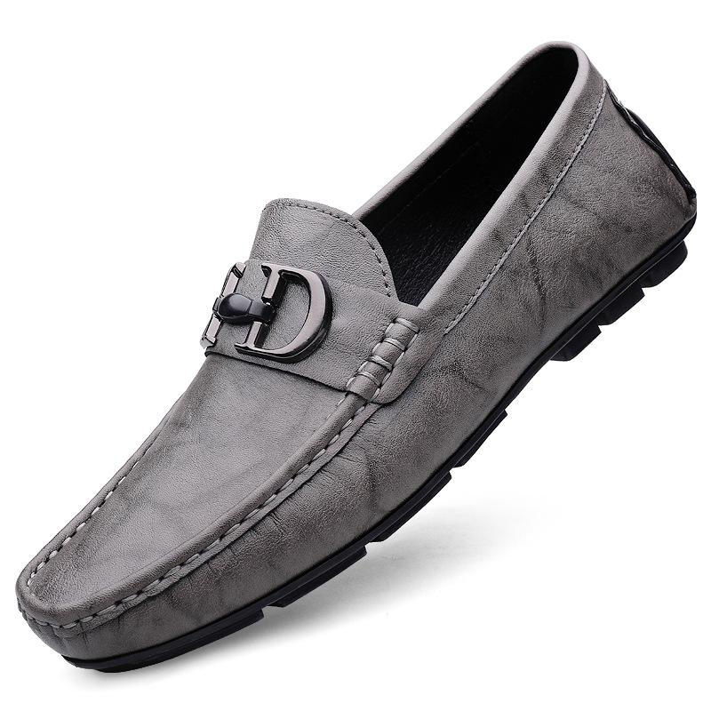 

2025 autumn and winter live broadcast explosion Driving Doudou shoes Men s lazy shoes Driving shoes British casual men s leather shoes 44