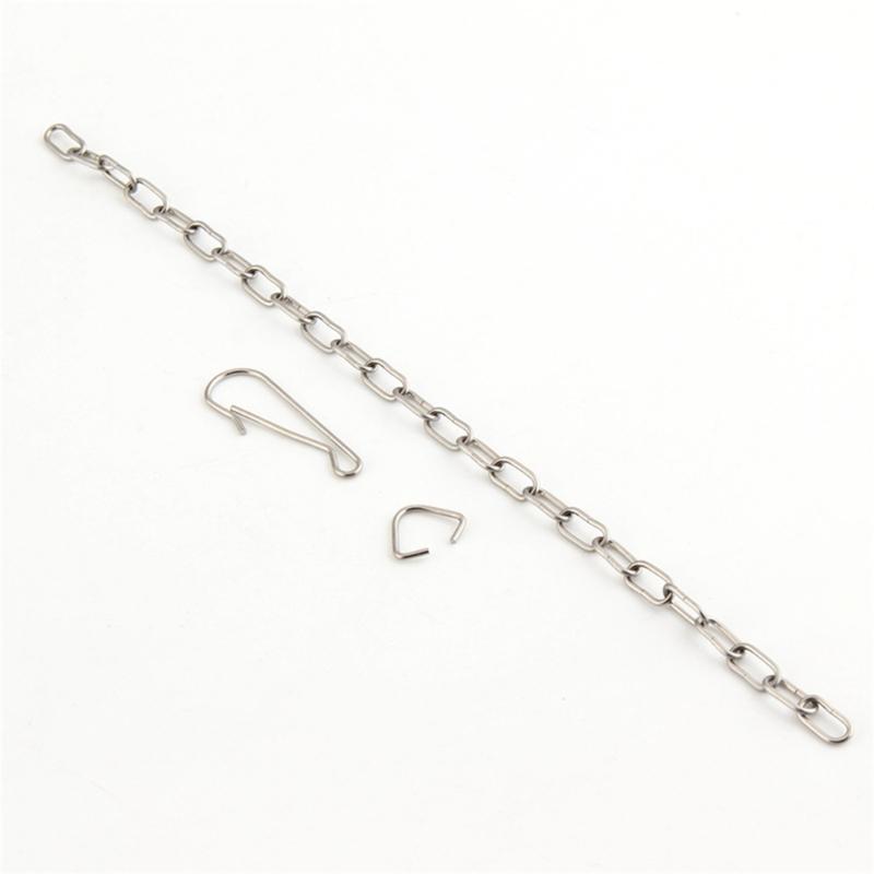Universal Toilet Flapper Lift Chain Replacement Adjusted Toilet Flapper Chain With Hook and Rings Easy to Install