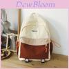 Nylon Retro Backpack For Women And Men With Geometric Pattern And Splicing Design For Daily Use