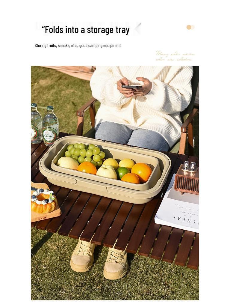 Collapsible Picnic Basket with Large Capacity for Outdoor and Car Use