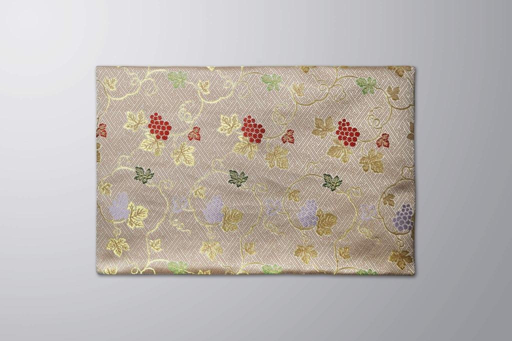 Isemura Kyoto Buddhist Altar Table Cover with Grape Pattern, Fire-Resistant...Fire-Resistant Mat for Buddhist Altar Tables and Buddhist Altars (Size
