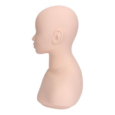 Practice Training Mannequin Head Versatile Soft Comfortable Touch Mannequin Head Model with Shoulder for Massage