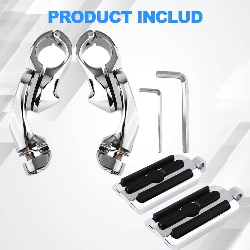2 Teile/satz Motorrad Fußrasten Halterung Einstellbare Fußrasten Halterungen Schellen Kit 1 1/4" (32 mm) für für