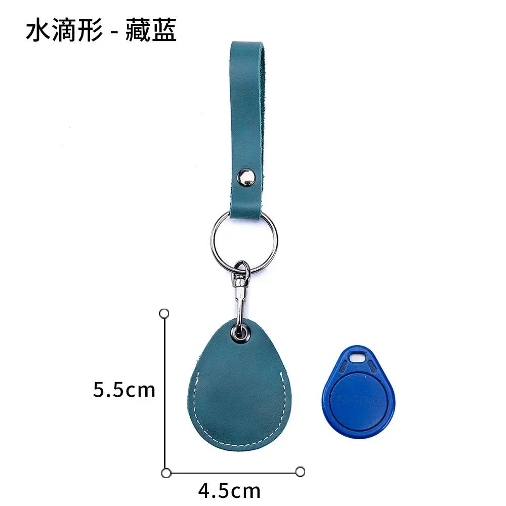 Genuine Leather Key Holder Bank Card Pocket Mini Bus Card Key Pouch Slim Housekeeper Key Access Card Protecter Cover