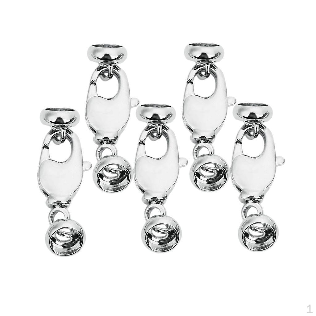 

5 шт., набор наконечников для кожаного шнура, наконечники, застежки-лобстеры, разъемы для 3,5 мм/5 мм/6,5 мм 3.5mm