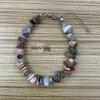 Pink Purple Agate Crystal Beaded Bracelet - Semi-Precious Gift for Female Students & Best Friends