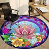 1pc Lotus Mandala Chair Carpet for Office Non-Slip, Lightweight, Machine Washable Rug for Office, Room - Holiday Decoryy251016001