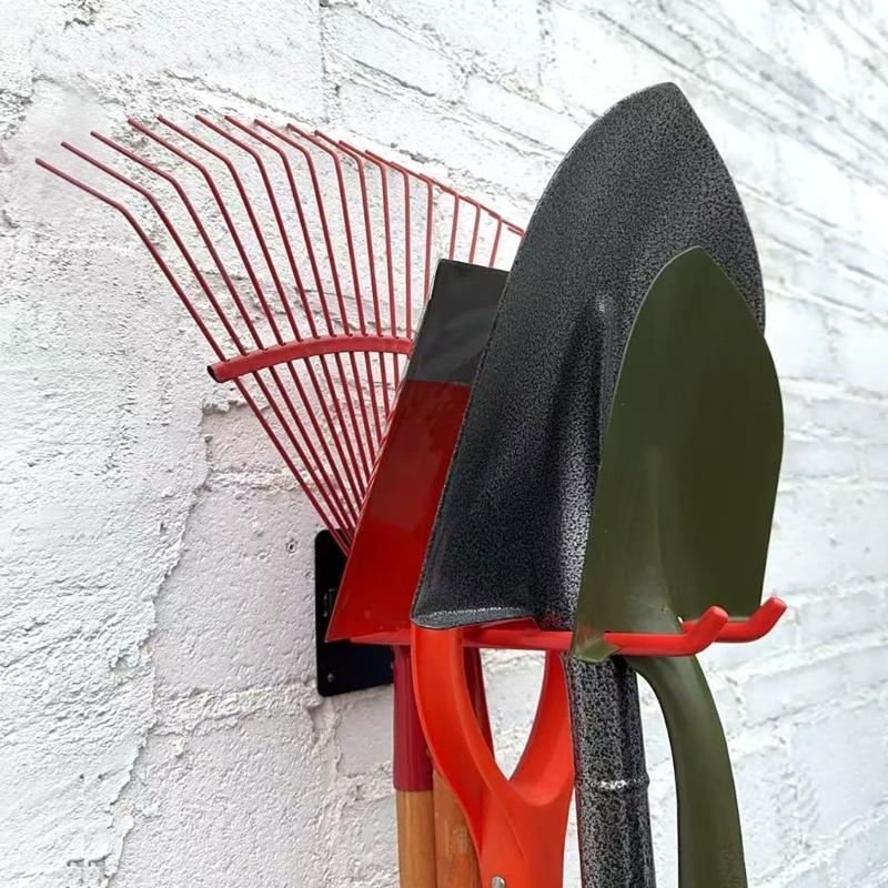 Pack of 2 Iron Reinforced 10Inch Wall Hooks for Securing Tires Ladders Strollers in Garage Basement Storage Area