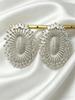 European American Luxury Zircon Earrings: Fashionable S925 Sterling Silver Hollow Ear Studs for Women