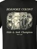 Herren & Damen Roanoke Kolonie Verstecken Champions Seit 1590 Unisex 100% Baumwolle T-Shirt, Weich, Ganzjahres Freizeit Streetwear Essen