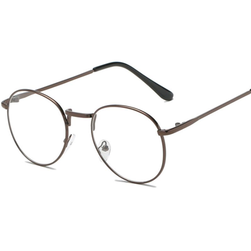 Retro Reading Glasses Men And Women Brand Designer Round Optical Eyewear Trend Metal Glasses +50 +75 +100 +150 +200 +300 To +600