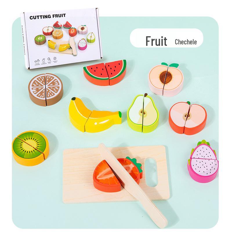 Wooden Velcro Cutting Fruits & Vegetables Play Set for Early Childhood Education