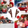 Christmas Car Antlers Auto Roof-Top Deer Decoration Decorative Plush Car Antler For Golf Course Parade Holiday Season Hunting