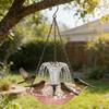 Bird Bath Bowl with Solar Powered Pump Wildlife Feeder Hanging Solar Bird Bath Fountain for Outdoors Garden Patio Decor