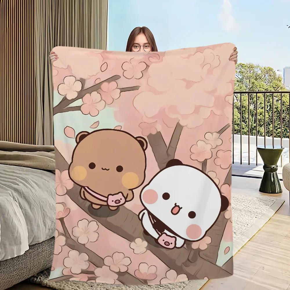 Cartoon Four Seasons Warm Soft Plush Blanket for Sofa Living Room Office Bedroom Travel Gift