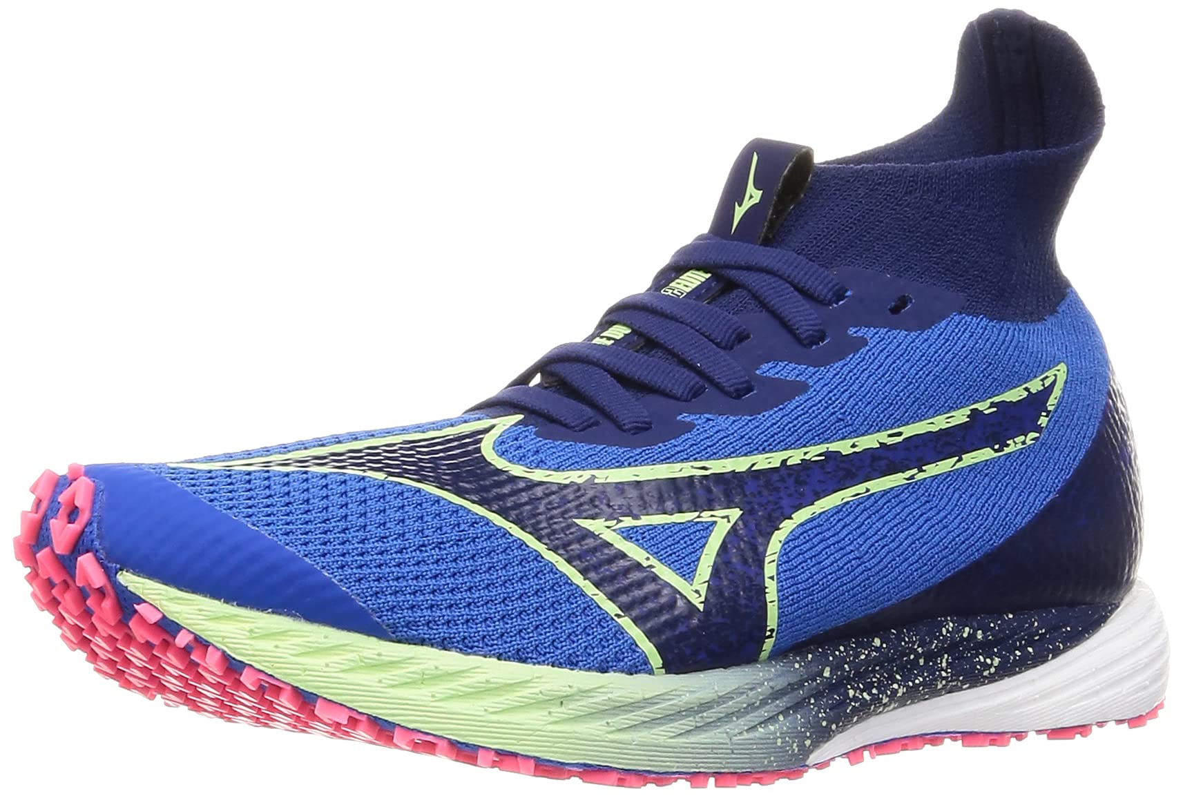 

Mizuno Wave Duel NEO 2 Elite Беговые шиповки для 800 м и обувь 2E, Клубные, Легкие, Амортизирующие, Полевые, Верхние, Синий/Темно-синий/Ярко-желтый, 25.5 см,
