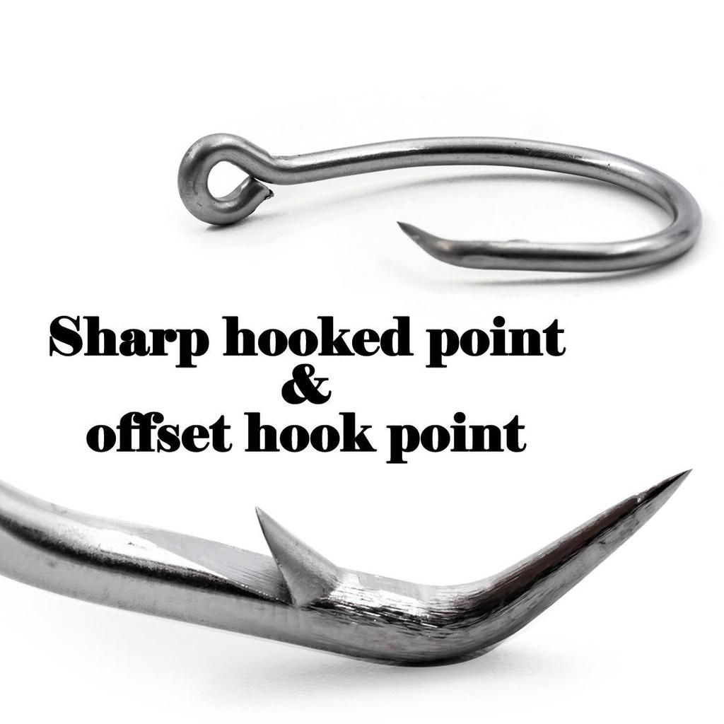 Extra-Strong Stainless Steel Shark & Tuna Fishing Hook with Thickened Design