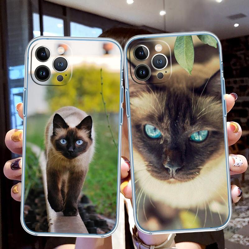 PP22 Cute Siamese Cat Phone Case for LG K22 K30 K40 K40S K41 K42 K50 K50S K51 K51S K52 K61 K62 K71 K92 Q60 Q61 V40 V50 V60