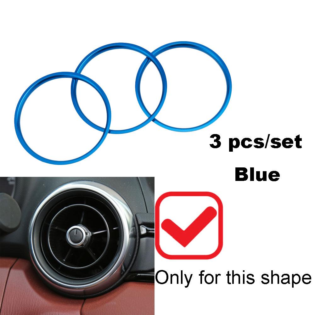 Car Accessories Car AC Air Outlet Conditioning Cover Ring Vent Decoration Trim for Mazda MX5 Mazda 2 CX3 MX-5 RF