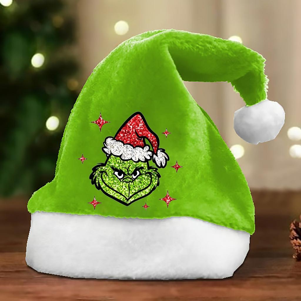 Novelty Plush Christmas Hat for Holiday Party Festive Winter Accessory for Men and Women