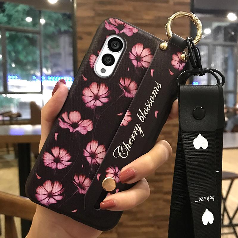 Anti-dust Protective Phone Case For FCNT/Fujitsu Arrows N F-51C Fashion Design Wristband Kickstand Durable Phone Holder