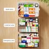 Portable Medicine Box Large Capacity Home Emergency Medical Kit Multi-layer Drug Storage Box with Partition Portable
