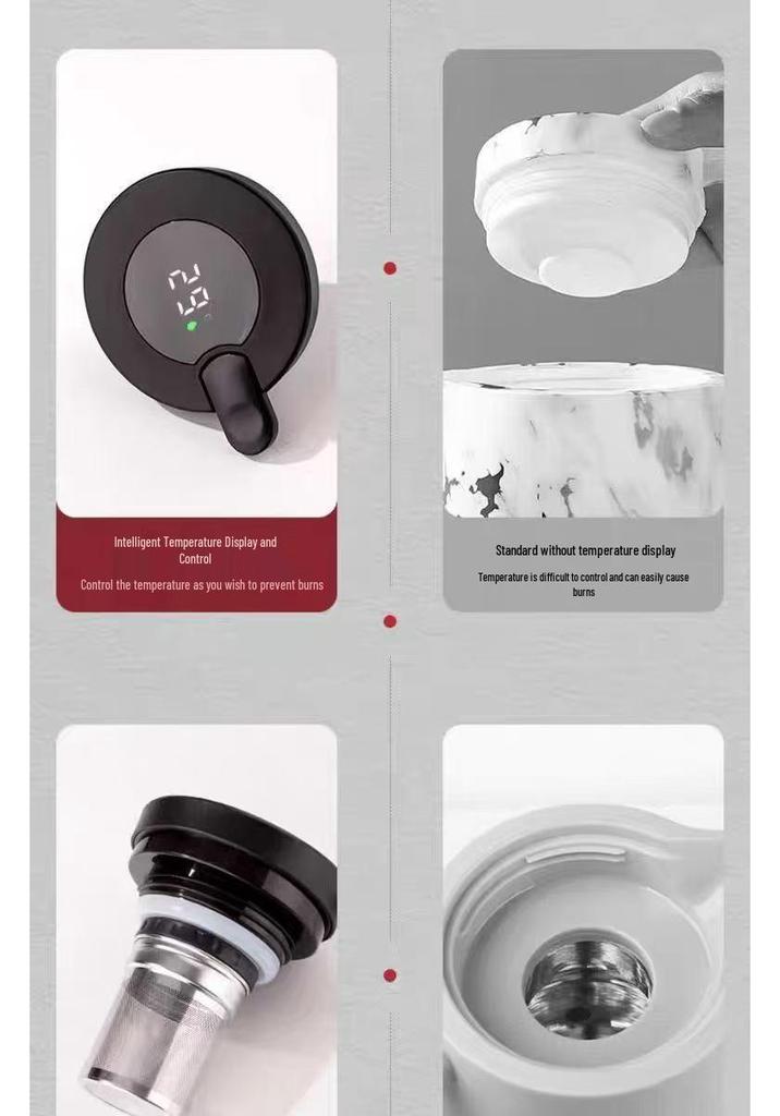 Titanium-Plated Teapot with Tea and Water Separation - Insulated Household Steeping Pot with Premium Handle