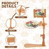 Embroidery Hoop Stand Adjustable Beech Wood Cross Stitch Stand Rotated Embroidery Frame Stand Desktop Embroidery Frame for Art