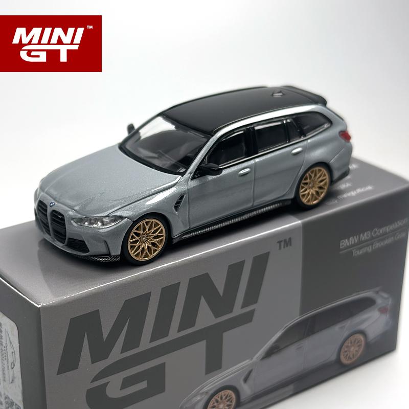 

MINIGT 1:64 metallic grey BMW M3 Competition Touring Brooklyn alloy car Model 864